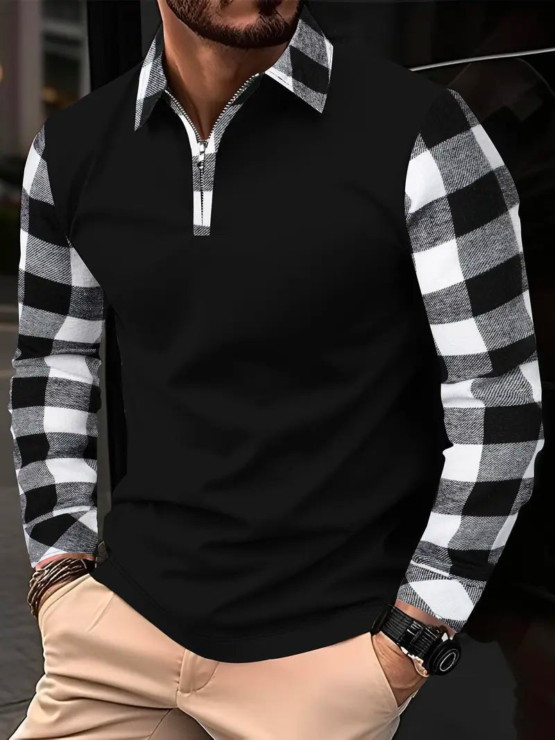 THE SHARP CHECK HALF-ZIP POLO