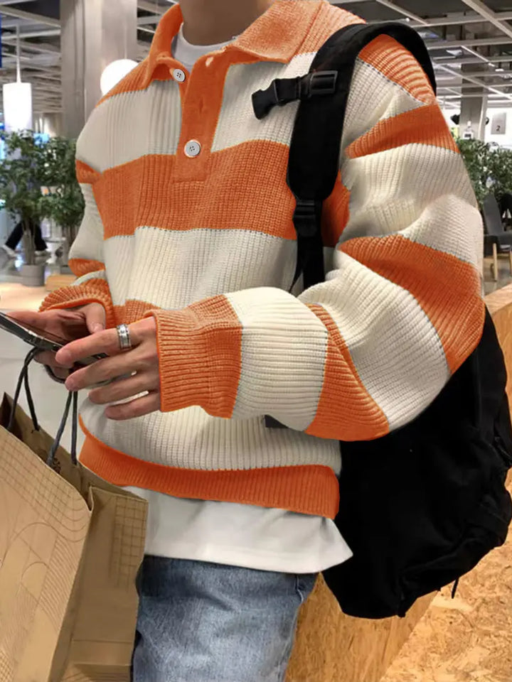 THE WEEKEND STRIPE KNIT POLO
