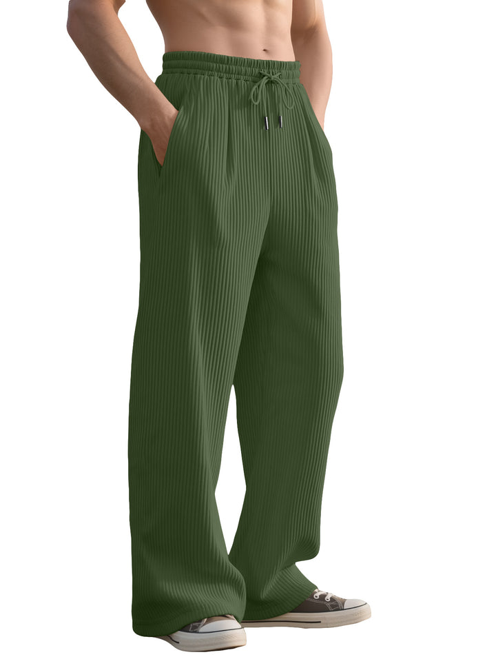 Men’s Pleated Relaxed Wide-Leg Pants