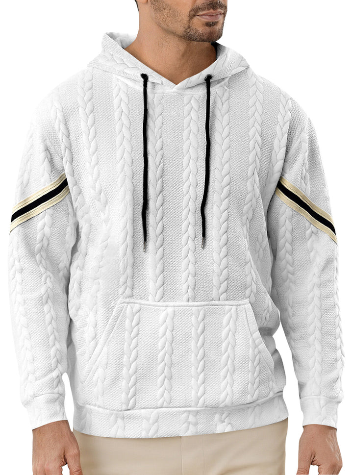 Men’s Cable-Knit Pullover Hoodie