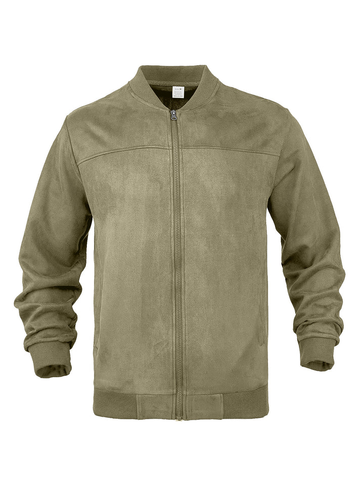 Men’s Suede Bomber Jacket