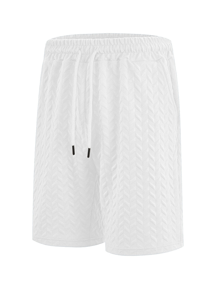 Men’s Textured Jacquard Casual Shorts