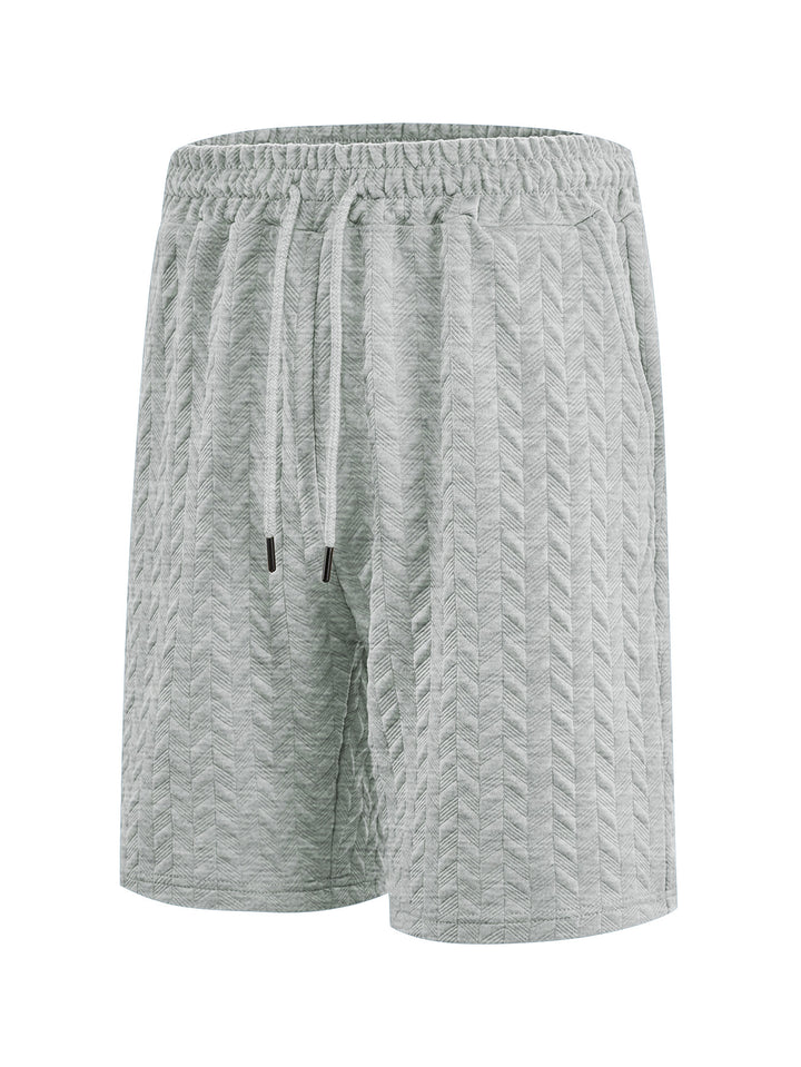 Men’s Textured Jacquard Casual Shorts