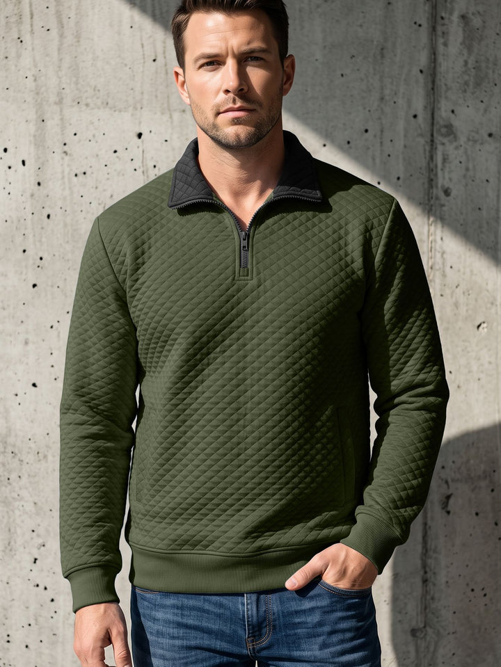 Men’s Quilted Quarter-Zip Pullover