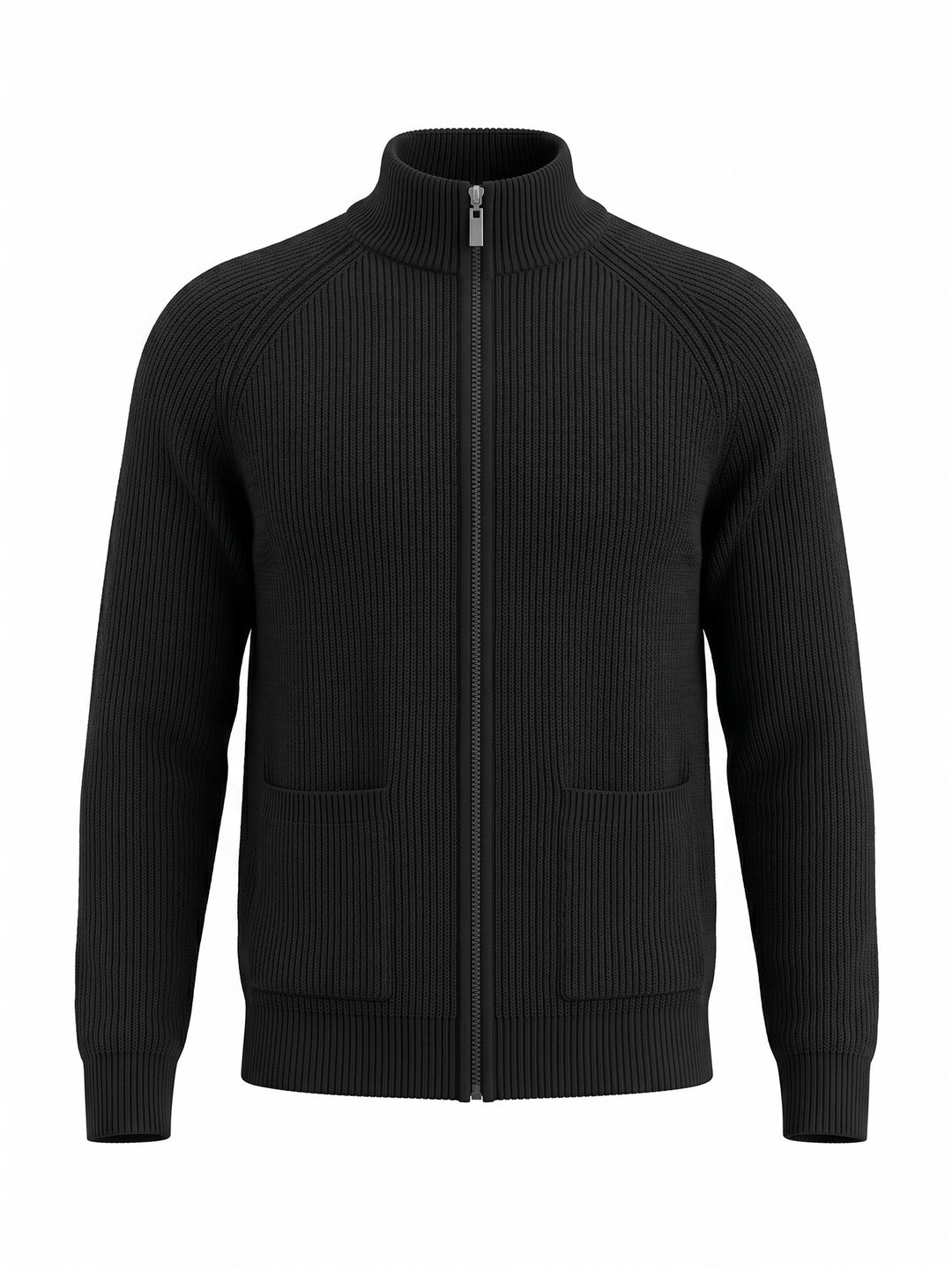 MEN’S RIBBED FULL-ZIP CARDIGAN