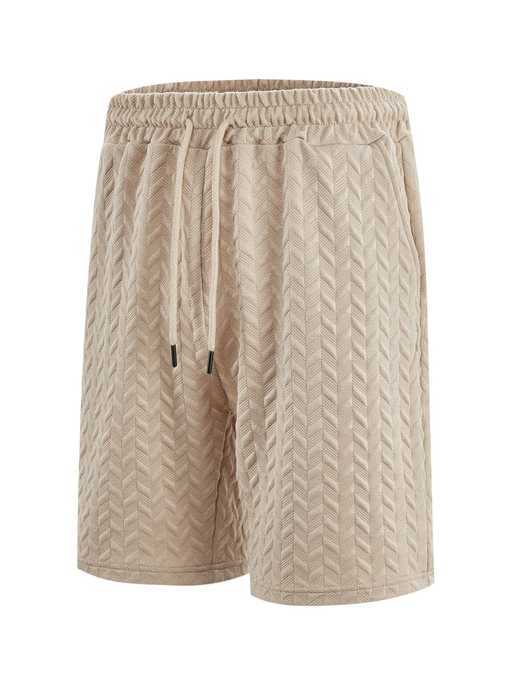 Men’s Textured Jacquard Casual Shorts