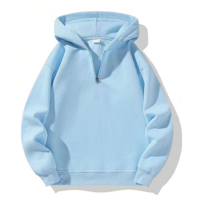 RELAXED HALF-ZIP PULLOVER HOODIE