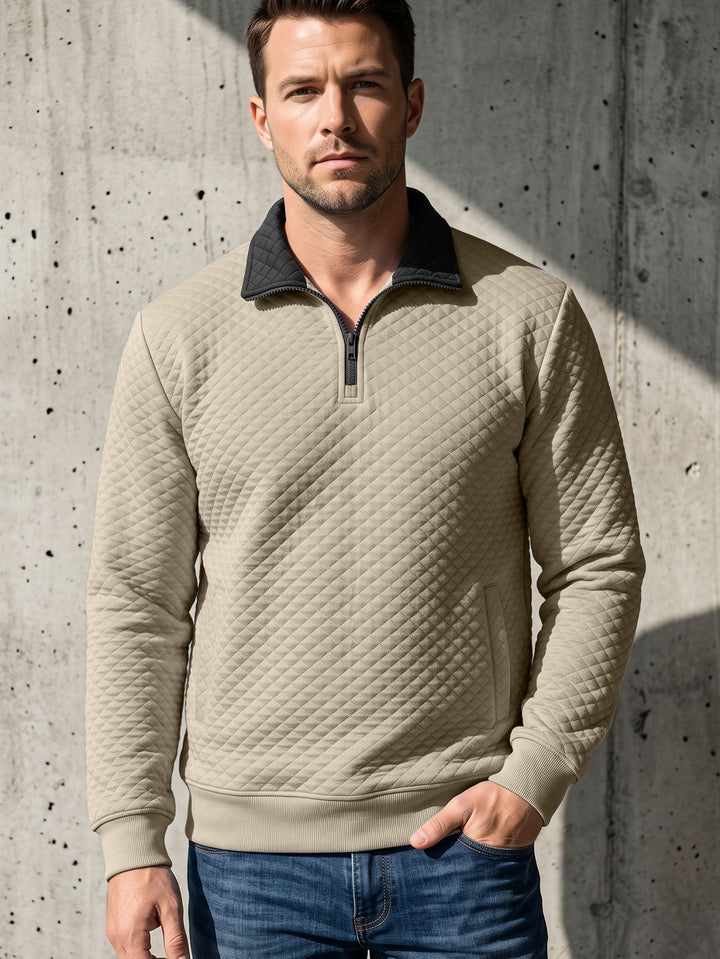 Men’s Quilted Quarter-Zip Pullover
