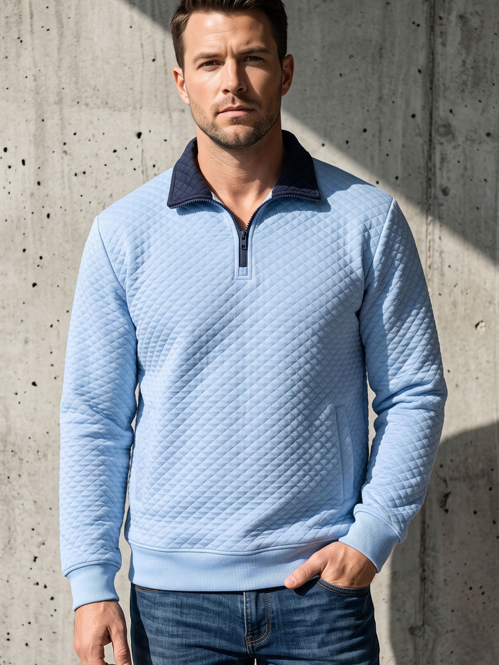Men’s Quilted Quarter-Zip Pullover