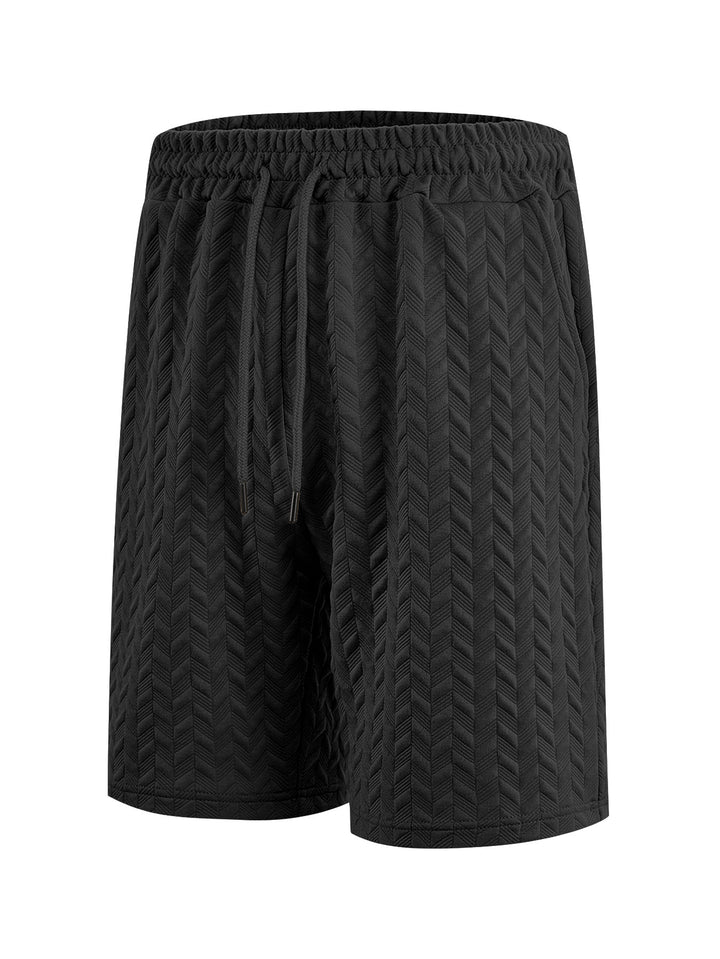 Men’s Textured Jacquard Casual Shorts