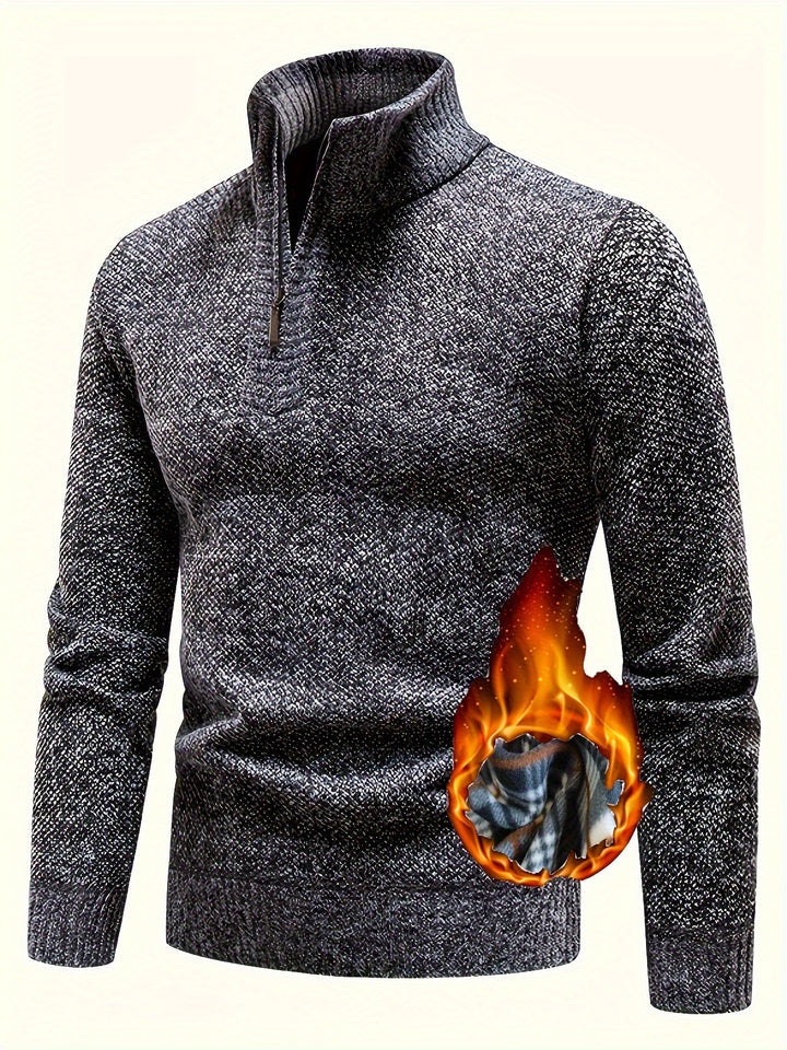 Men’s Fleece-Lined Quarter-Zip Pullover