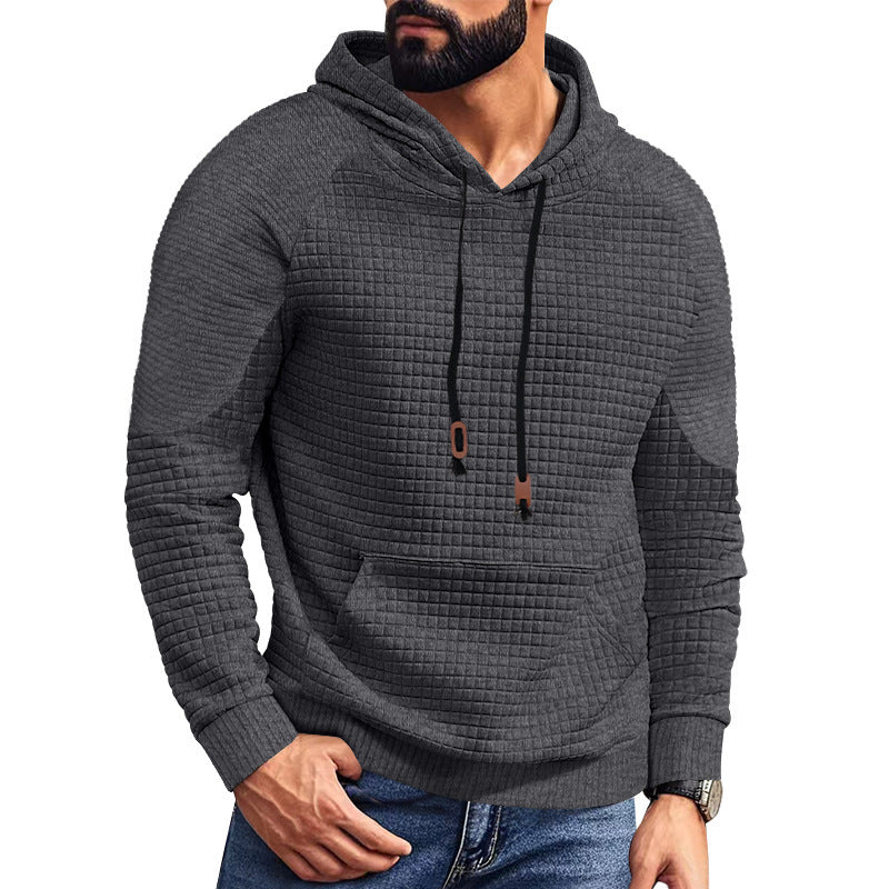 Men’s Textured Waffle-Knit Hoodie