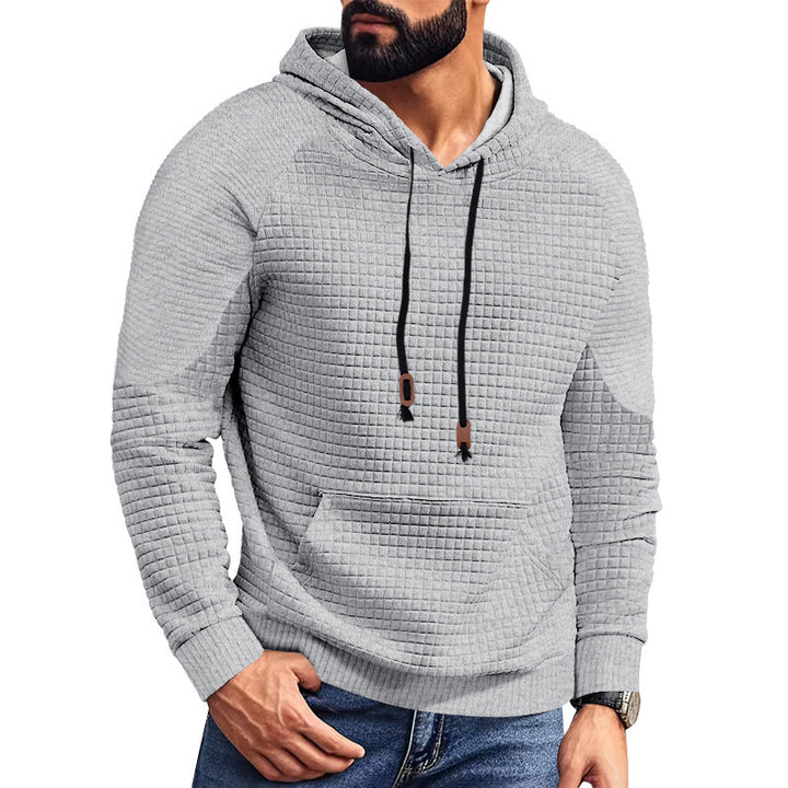 Men’s Textured Waffle-Knit Hoodie