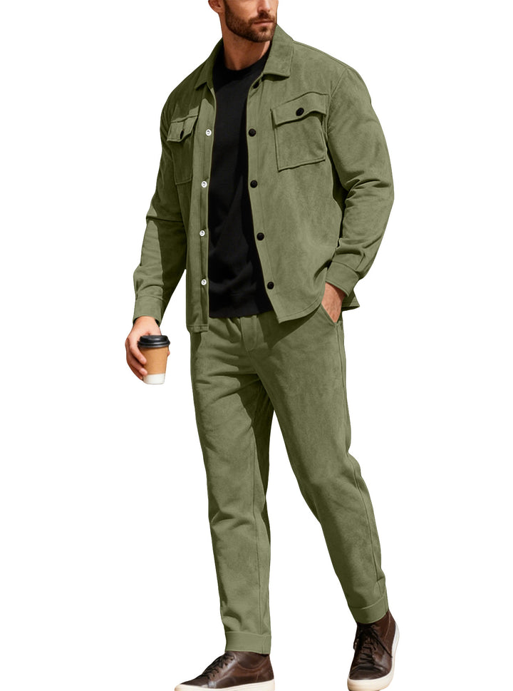 Men’s Cotton Utility Jacket &amp; Pants Set
