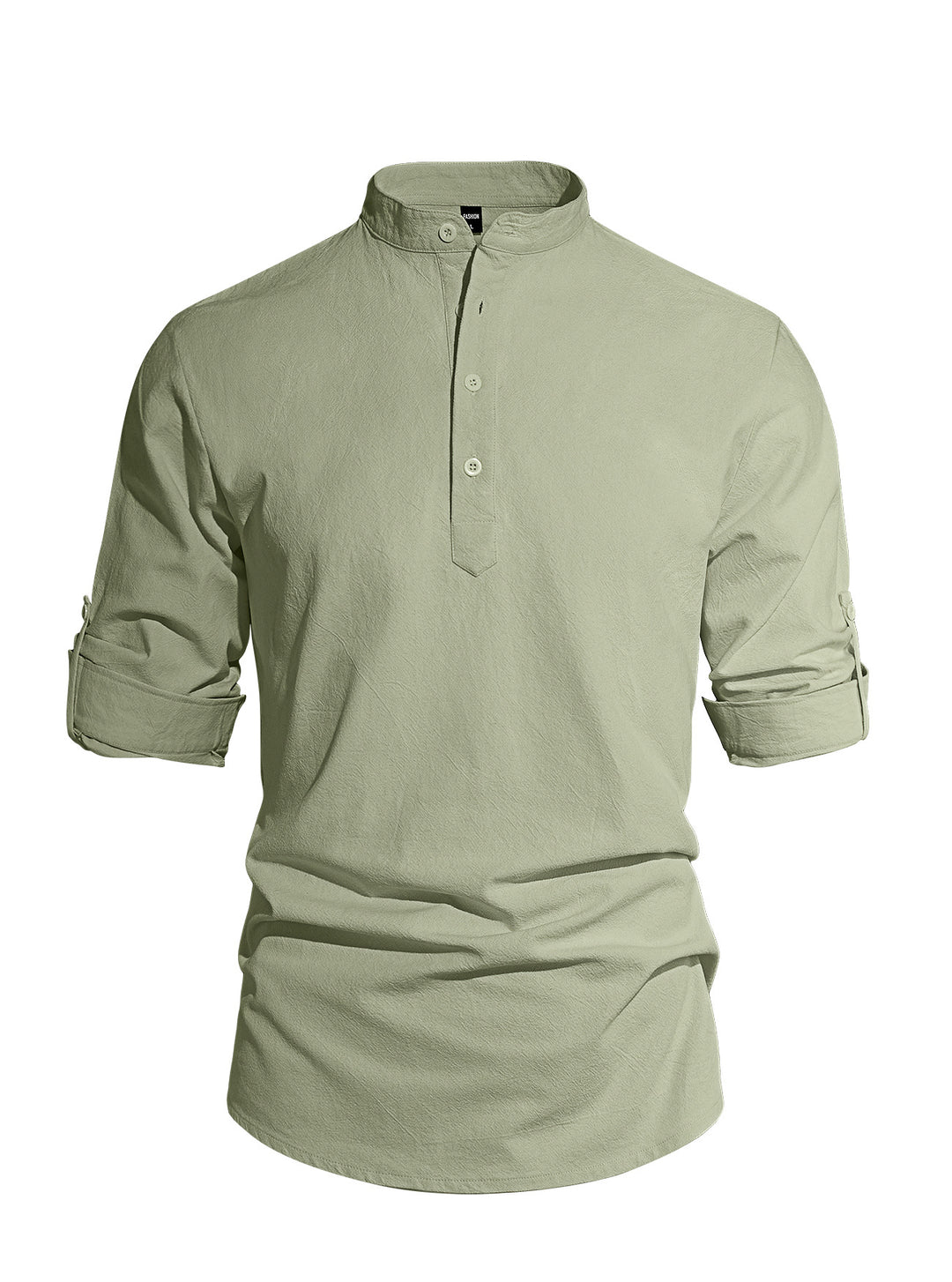 Men’s Casual Linen Henley Shirt