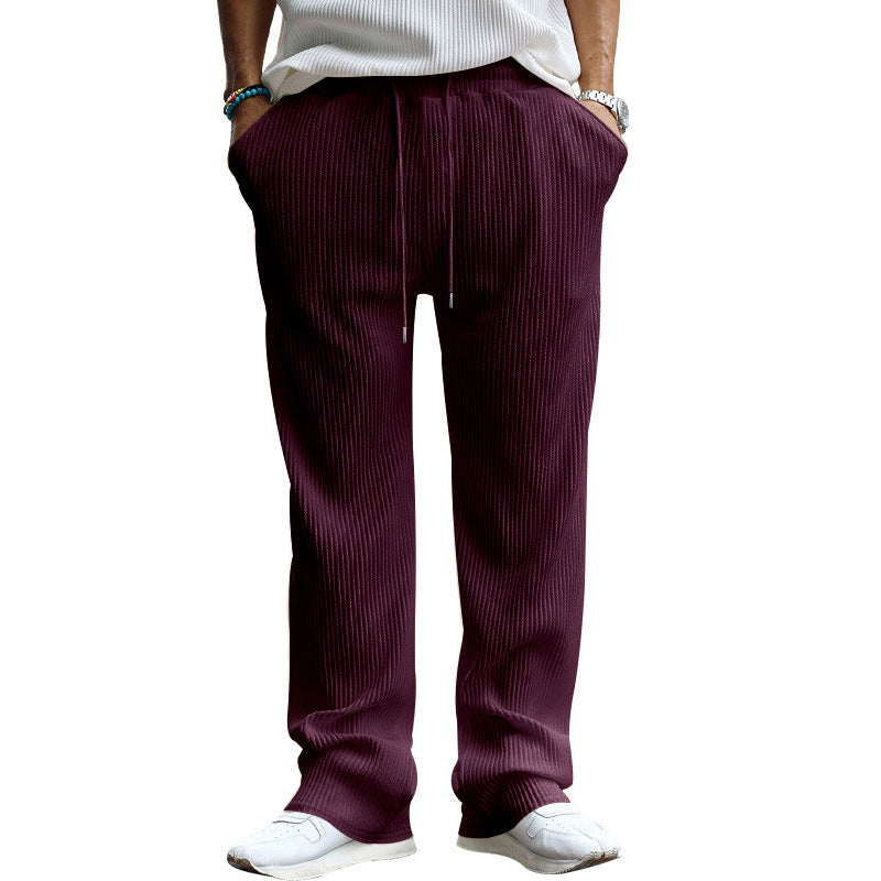 Men’s Pleated Relaxed Wide-Leg Pants