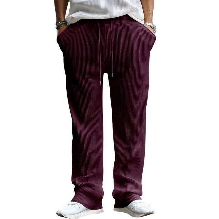 Men’s Pleated Relaxed Wide-Leg Pants