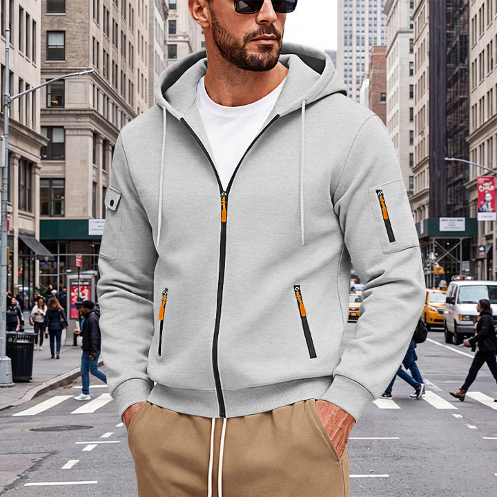 MEN’S FLEECE-LINED ZIP HOODIE