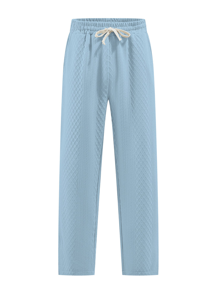 Men’s Textured Drawstring Casual Pants