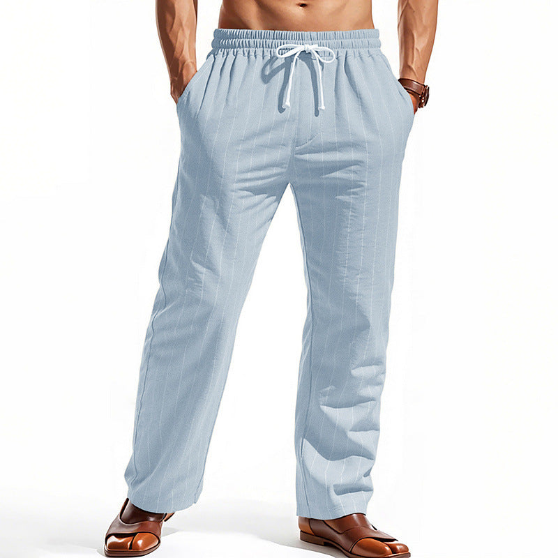 Men’s Coastal Stripe Linen Pants