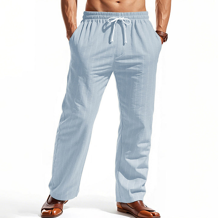 Men’s Coastal Stripe Linen Pants
