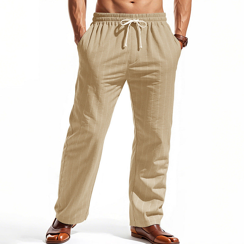 Men’s Coastal Stripe Linen Pants