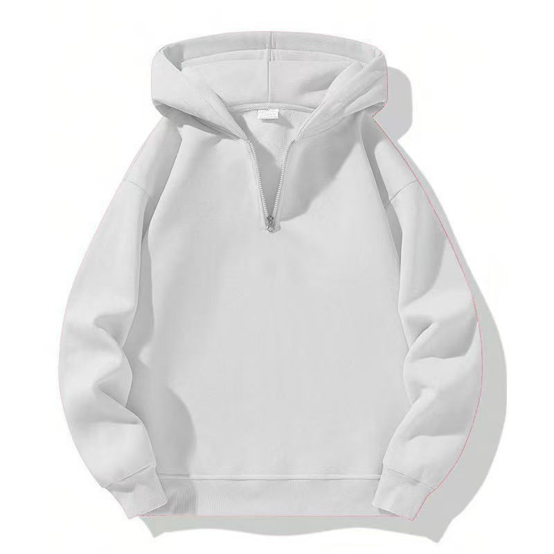 RELAXED HALF-ZIP PULLOVER HOODIE