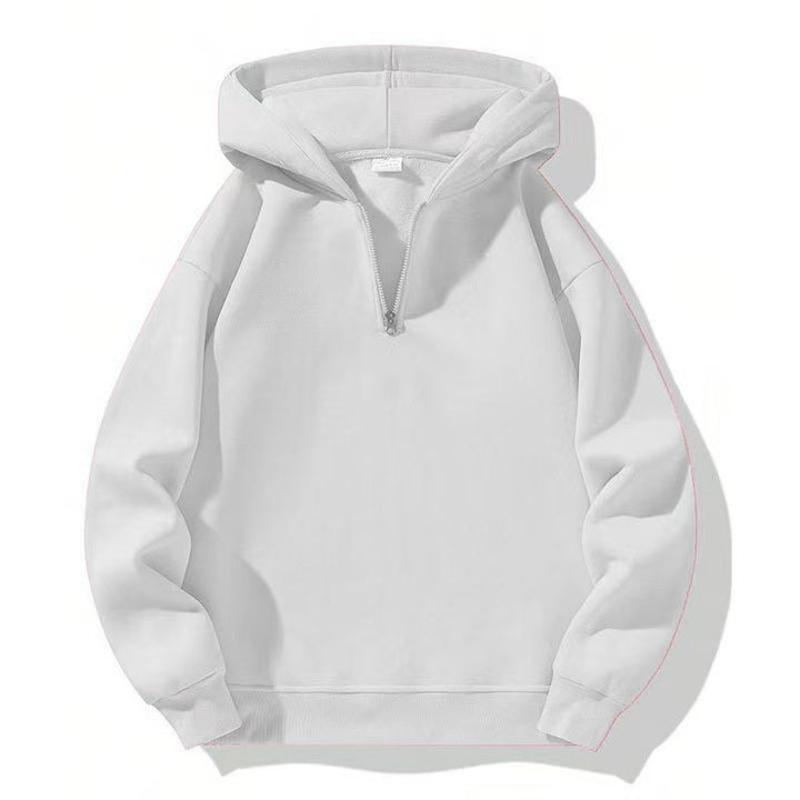 RELAXED HALF-ZIP PULLOVER HOODIE