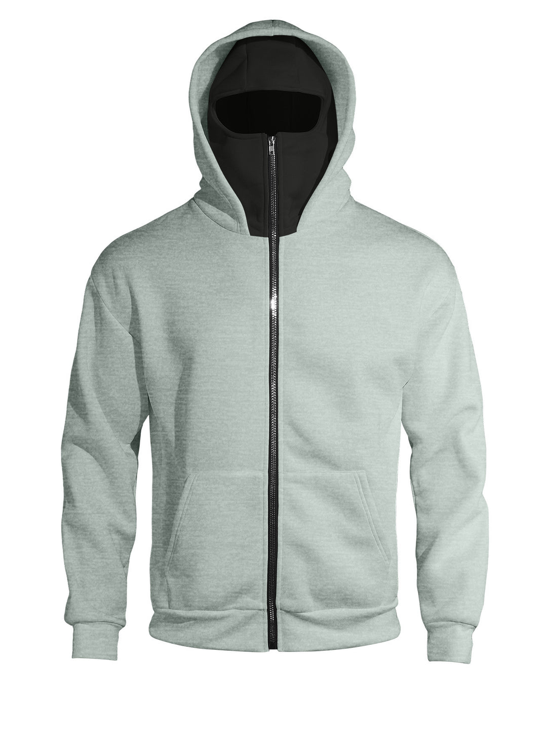 Full-Zip Double-Layer Streetwear Hoodie