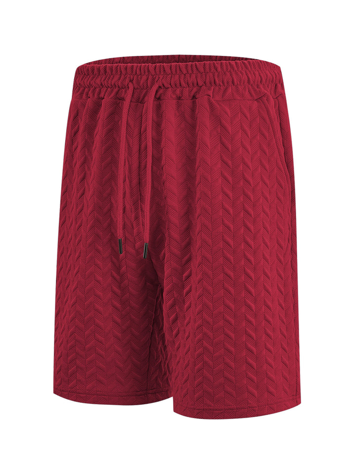 Men’s Textured Jacquard Casual Shorts