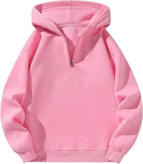 RELAXED HALF-ZIP PULLOVER HOODIE