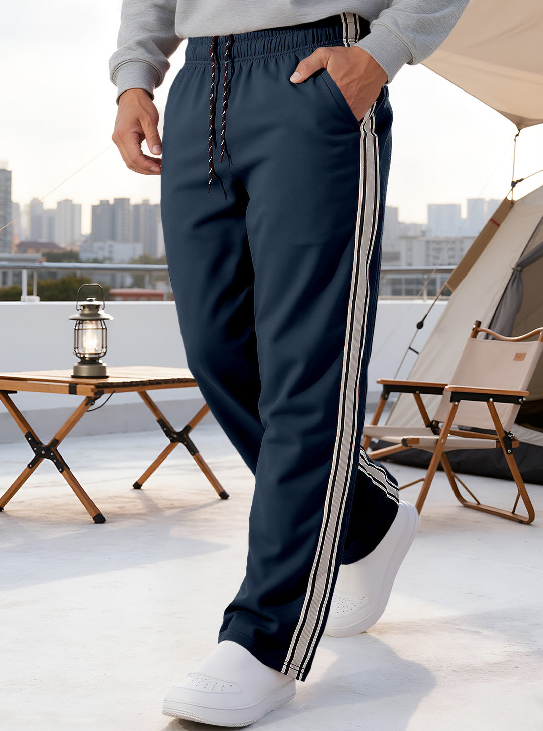 Men’s Retro Side-Stripe Track Pants
