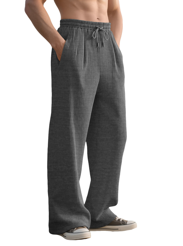 Men’s Pleated Relaxed Wide-Leg Pants