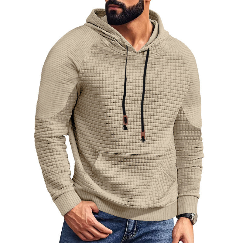 Men’s Textured Waffle-Knit Hoodie