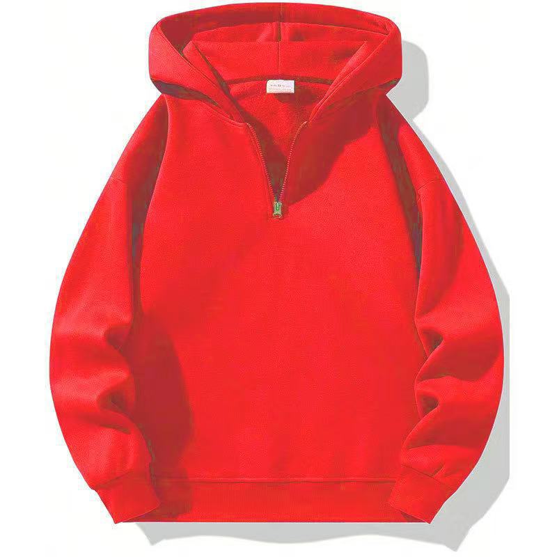 RELAXED HALF-ZIP PULLOVER HOODIE