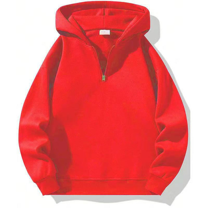 RELAXED HALF-ZIP PULLOVER HOODIE