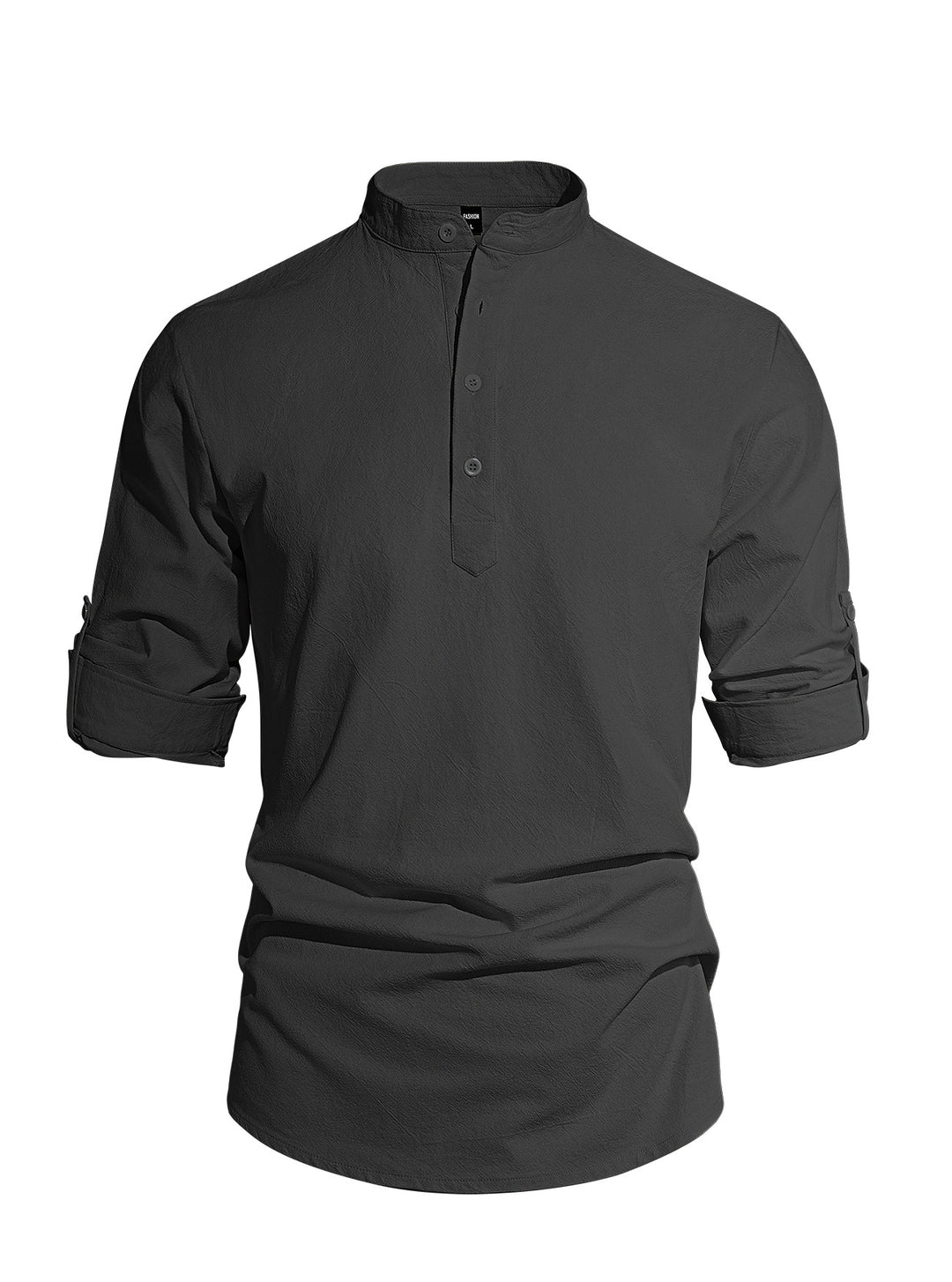 Men’s Casual Linen Henley Shirt