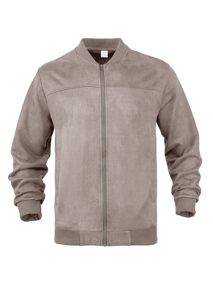 Men’s Suede Bomber Jacket