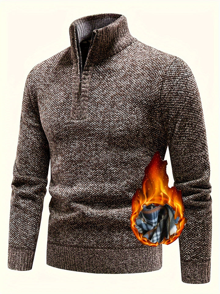 Men’s Fleece-Lined Quarter-Zip Pullover