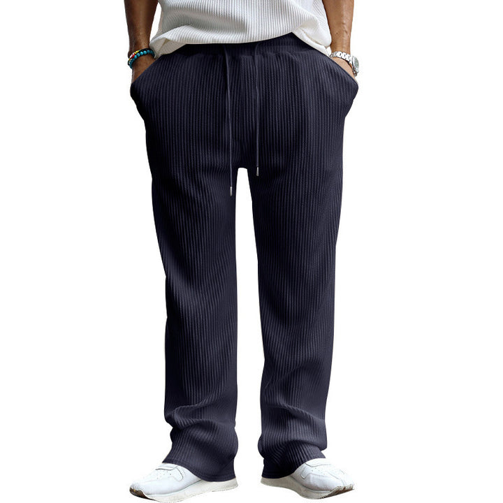 Men’s Pleated Relaxed Wide-Leg Pants