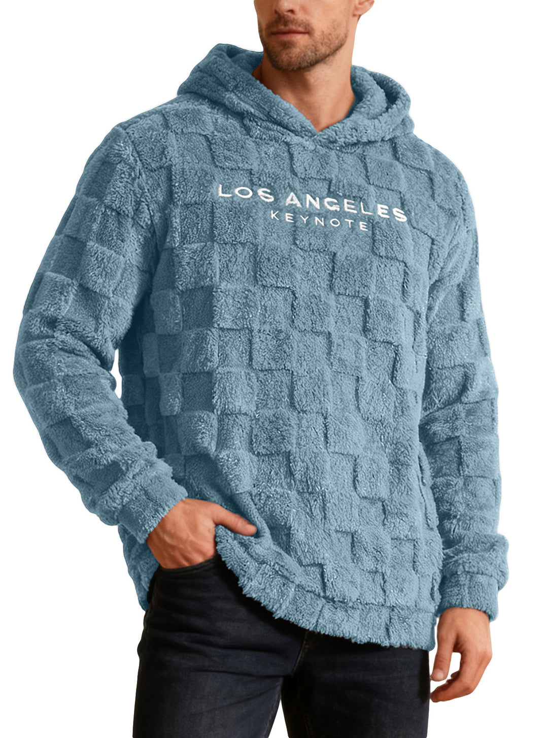 Men’s Textured Sherpa Fleece Hoodie