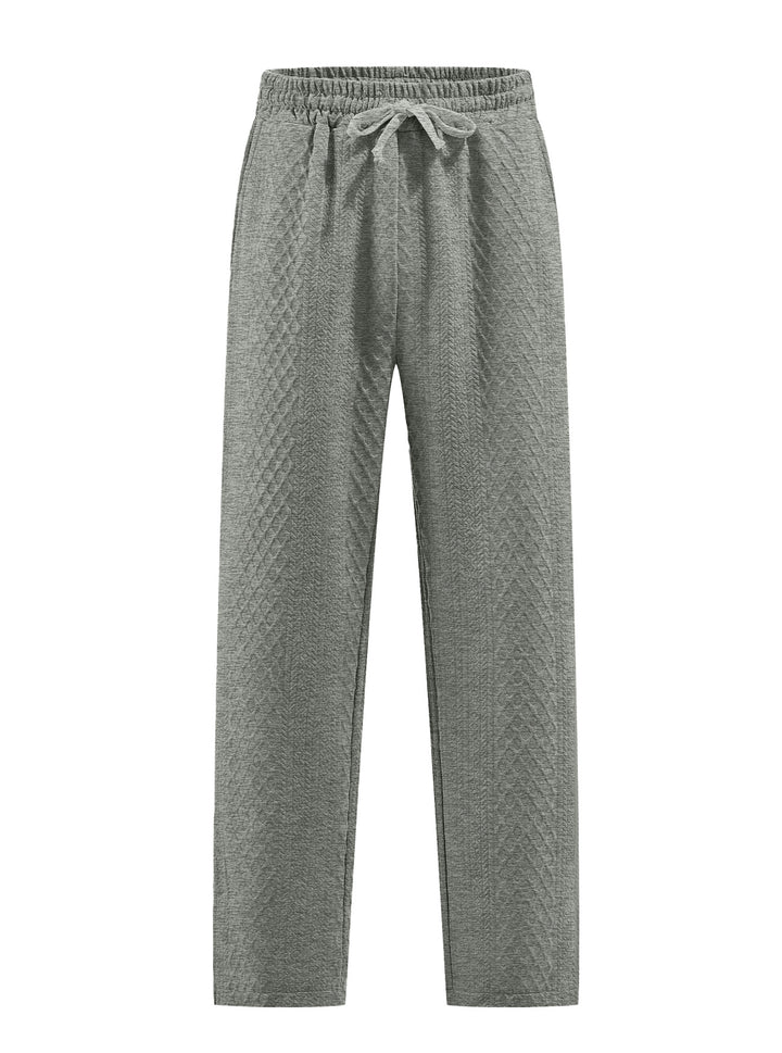 Men’s Textured Drawstring Casual Pants