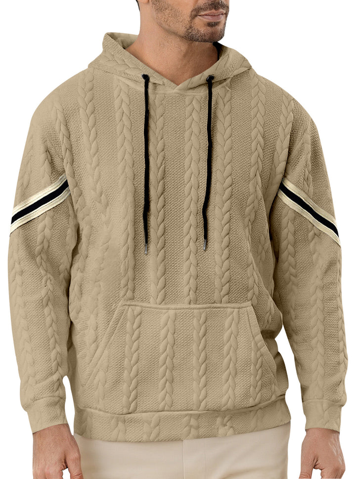 Men’s Cable-Knit Pullover Hoodie