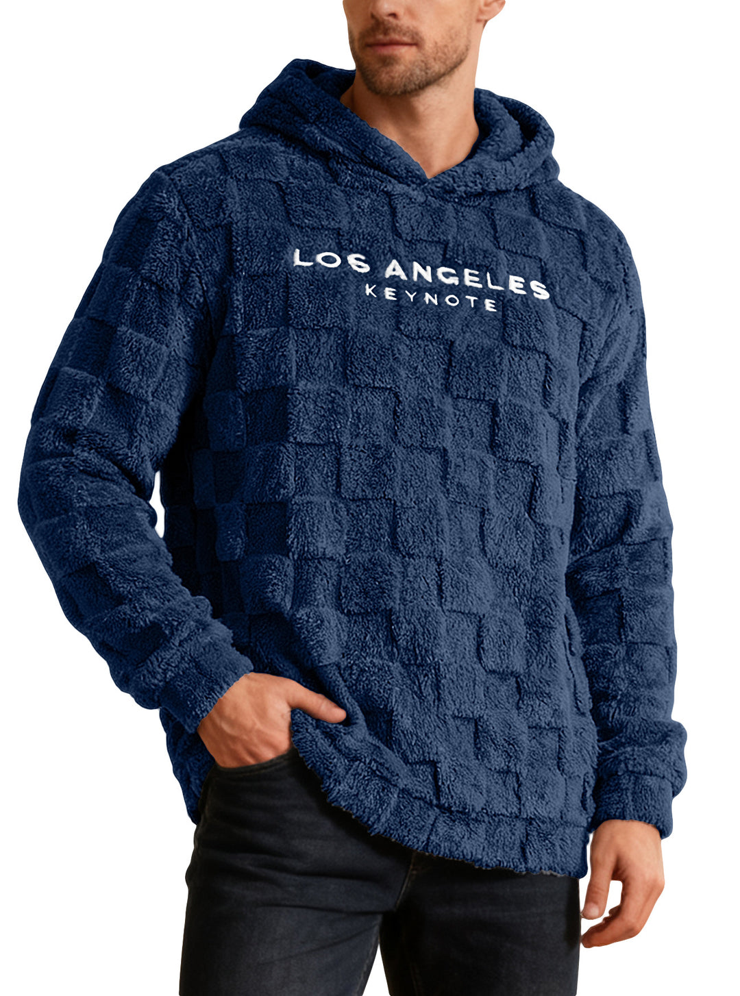 Men’s Textured Sherpa Fleece Hoodie