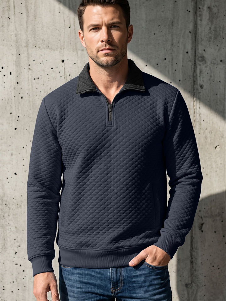 Men’s Quilted Quarter-Zip Pullover