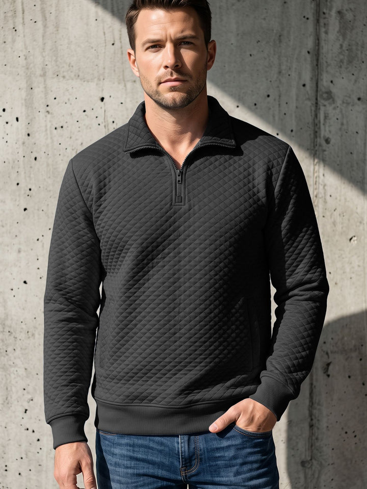 Men’s Quilted Quarter-Zip Pullover