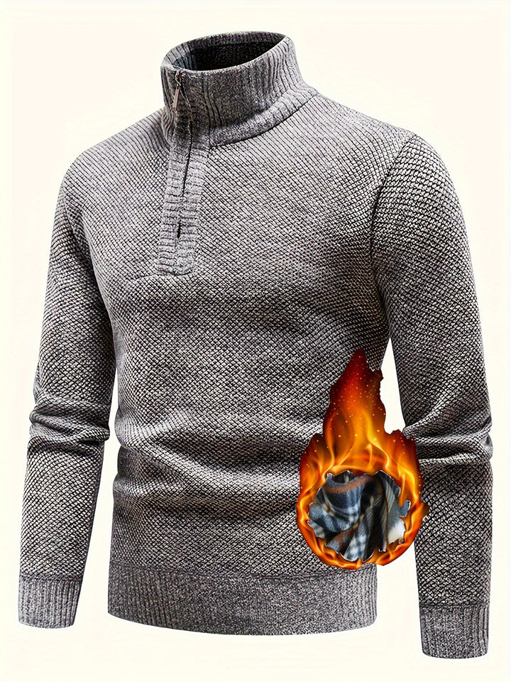Men’s Fleece-Lined Quarter-Zip Pullover