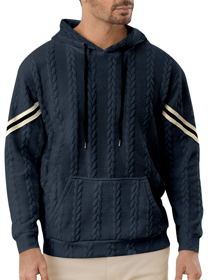Men’s Cable-Knit Pullover Hoodie