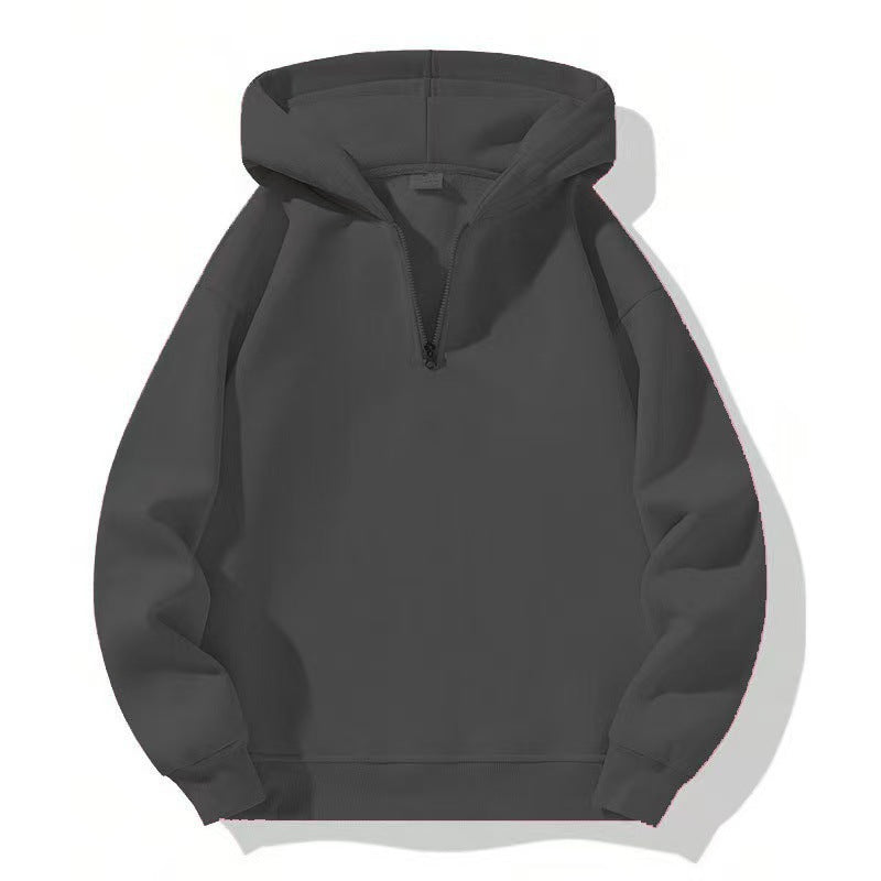 RELAXED HALF-ZIP PULLOVER HOODIE