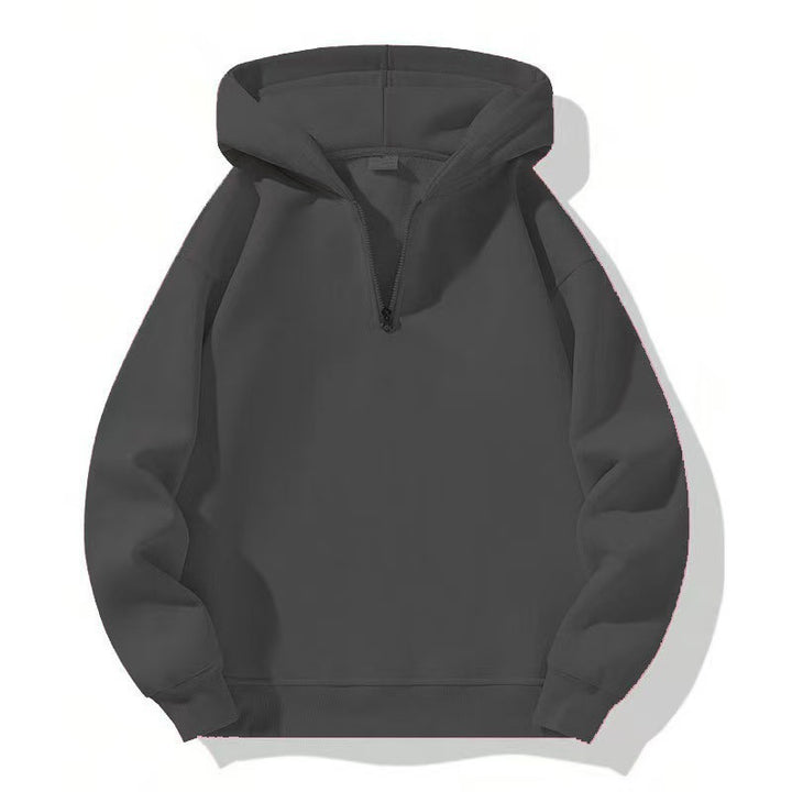RELAXED HALF-ZIP PULLOVER HOODIE